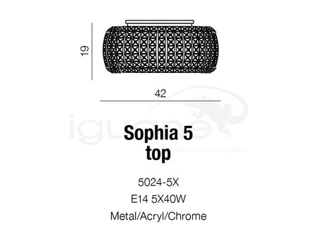 Lampa SOPHIA 5 plafon