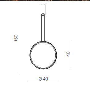 Lampa wisząca MASSIMA 40 czarna