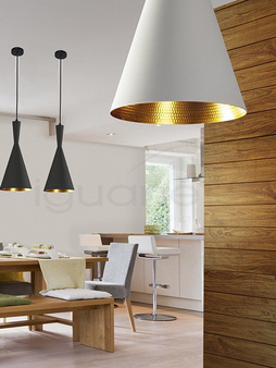 Lampa VITA wisząca czarno / złota