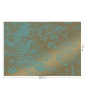 Mural Engraved Landscapes MW-036 złoty