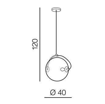Lampa wisząca Rufus 40 AZ3173 szklana