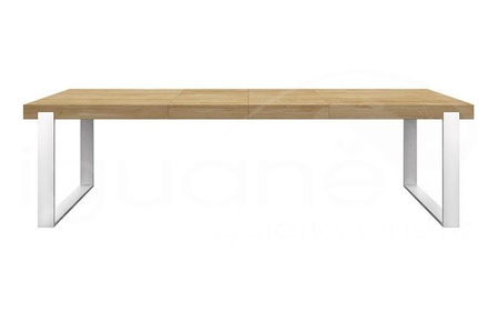 Stół FRAME nogi białe 180+100 cm PURE rozkładany