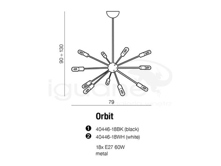 Lampa ORBIT czarna