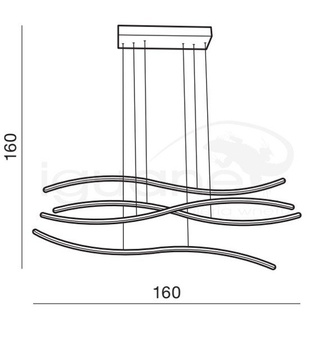 Lampa wisząca Waves złota