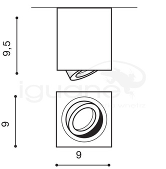 Plafon Brant Square IP44 biały