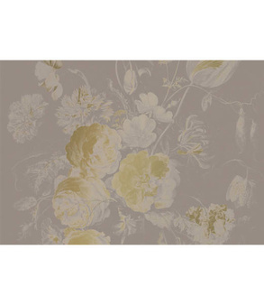 Mural Golden Age Flowers MW-044 złoty