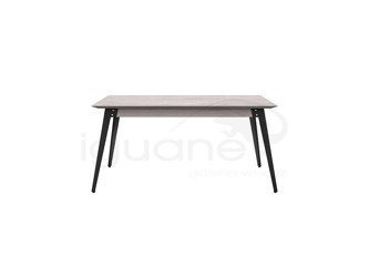 Stół LOFT OFF WHITE 160 + 90 cm rozkładany nogi czarne