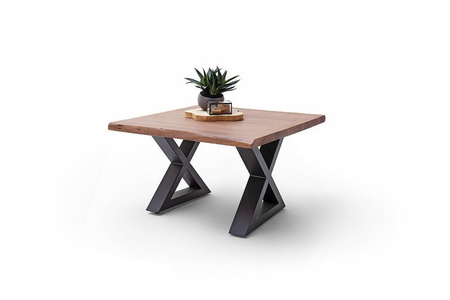 Stolik CARTAGENA 75cm, orzech, antracyt mat "X"