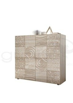 Komoda wysoka MIRO 2 drzwi 121 cm dąb sonoma