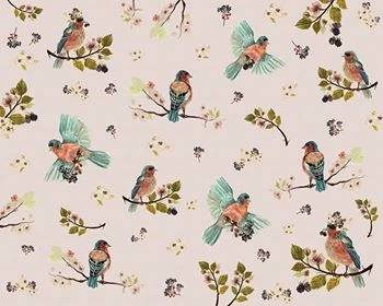 Mural Uccello Cantante Pink winyl 