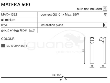 Lampa MATERA 600