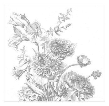 Mural Engraved Flowers  WP-672