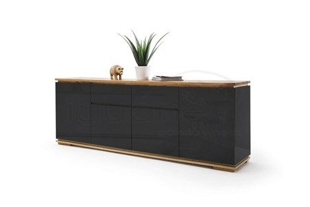 Komoda CHIARO czarna 182 cm