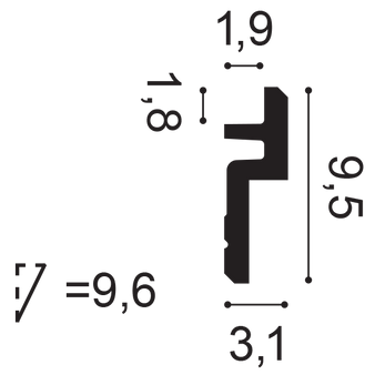 Listwa przysufitowa C394