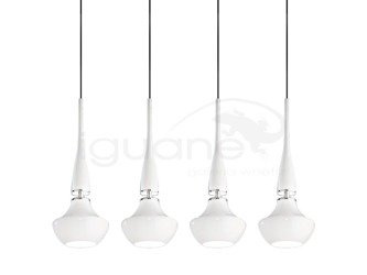 Lampa TASOS 4 wisząca chrom-biała