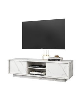 Szafka RTV CARRARA marmur biały