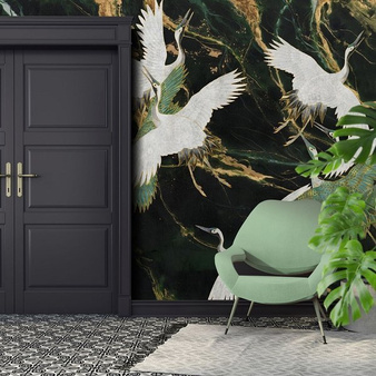 Mural Emerald Tsuru winyl