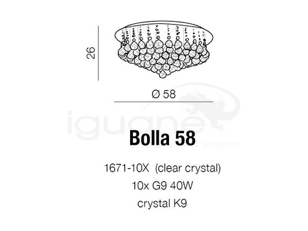 Lampa BOLLA 58 wisząca
