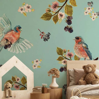 Mural Uccello Cantante Mint winyl 