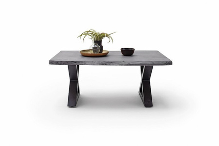 Stolik CARTAGENA 110cm, szary przecierany, antracyt mat "X"