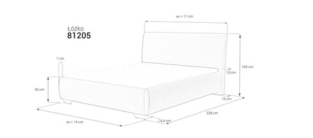Łóżko tapicerowane 81205 RM gr. 2