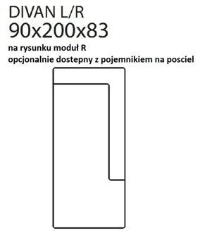 Moduł New Choice Day DIVAN L/R tkanina