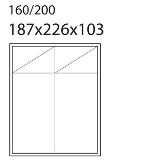 Łóżko Shabby Bed z pojemnikiem 160x200 tkanina