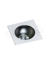 Lampa HUGO 1 Downlight biała z wkładem czarnym