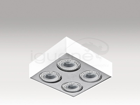 Lampa PAULO 4 230V biała / aluminiowa