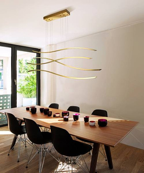 Lampa wisząca Waves złota