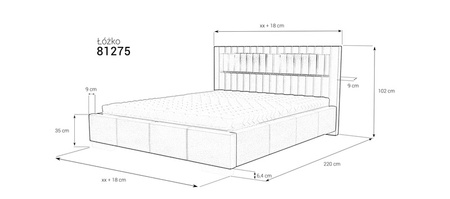 Łóżko tapicerowane 81275 gr. 5