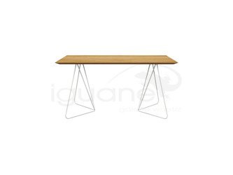 Biurko / Stół FLY NATURAL 160 cm nogi białe
