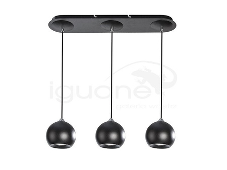 Lampa GULIA 3 wisząca czarna