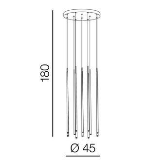Lampa wisząca Louise 12 AZ3422 chrom