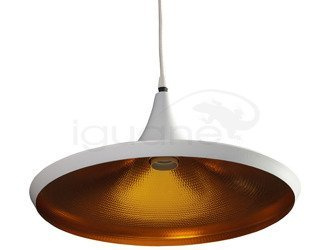 Lampa CHINK biała /  złota wisząca