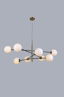 Lampa Oviedo 8 wisząca czarno-złota