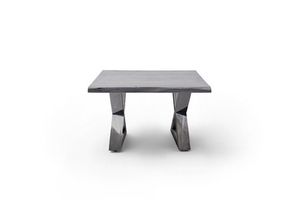 Stolik CARTAGENA 75cm, szary przecierany, antyczny "X"