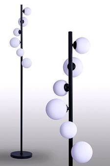 Lampa Sybilla 6 podłogowa czarna
