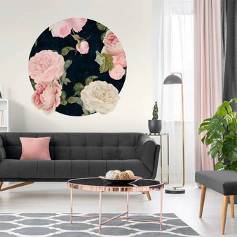 Mural koło Roses Dark Blue