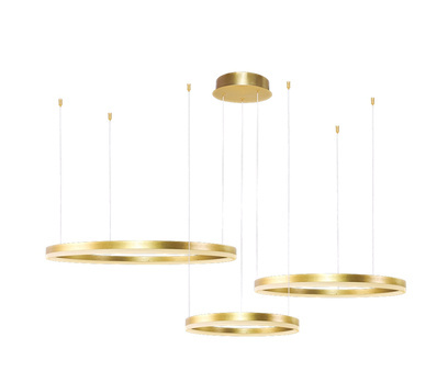 Lampa Halo 3 złota 100/80/60