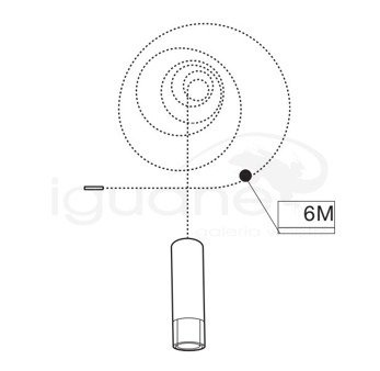 Lampa wisząca Ziko 6 metrowa