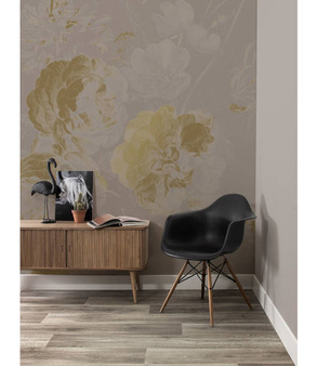 Mural Golden Age Flowers MW-044 złoty