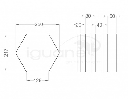 Panel Hexa S 2cm