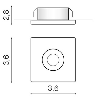 Lampa podtynkowa Fill 5W S 3000K AZ3377 biała