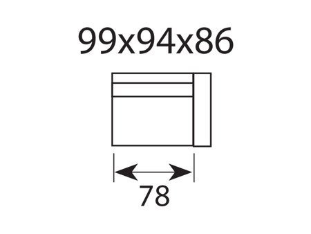 Moduł Noir 1,5 prawy tkanina