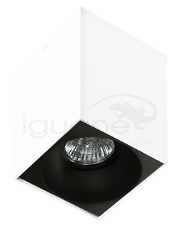 Lampa HUGO biała z wkładem czarnym