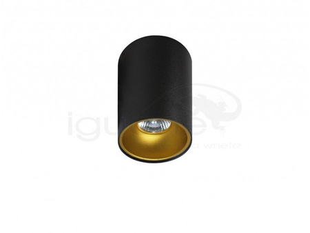 Lampa REMO czarna z wkładem złotym