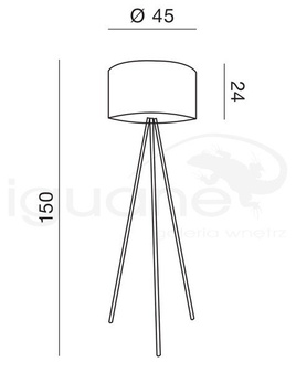 Lampa podłogowa Finn szary