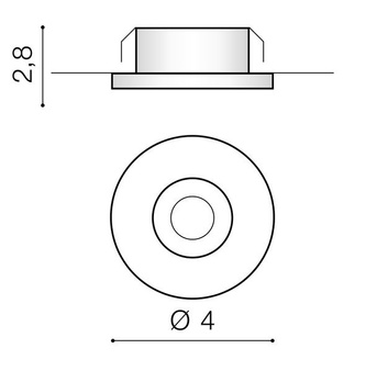 Lampa podtynkowa Fill 5W R 4000K AZ3382 czarna