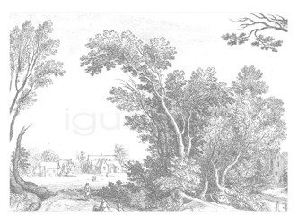 Mural Engraved Landscapes WP-326